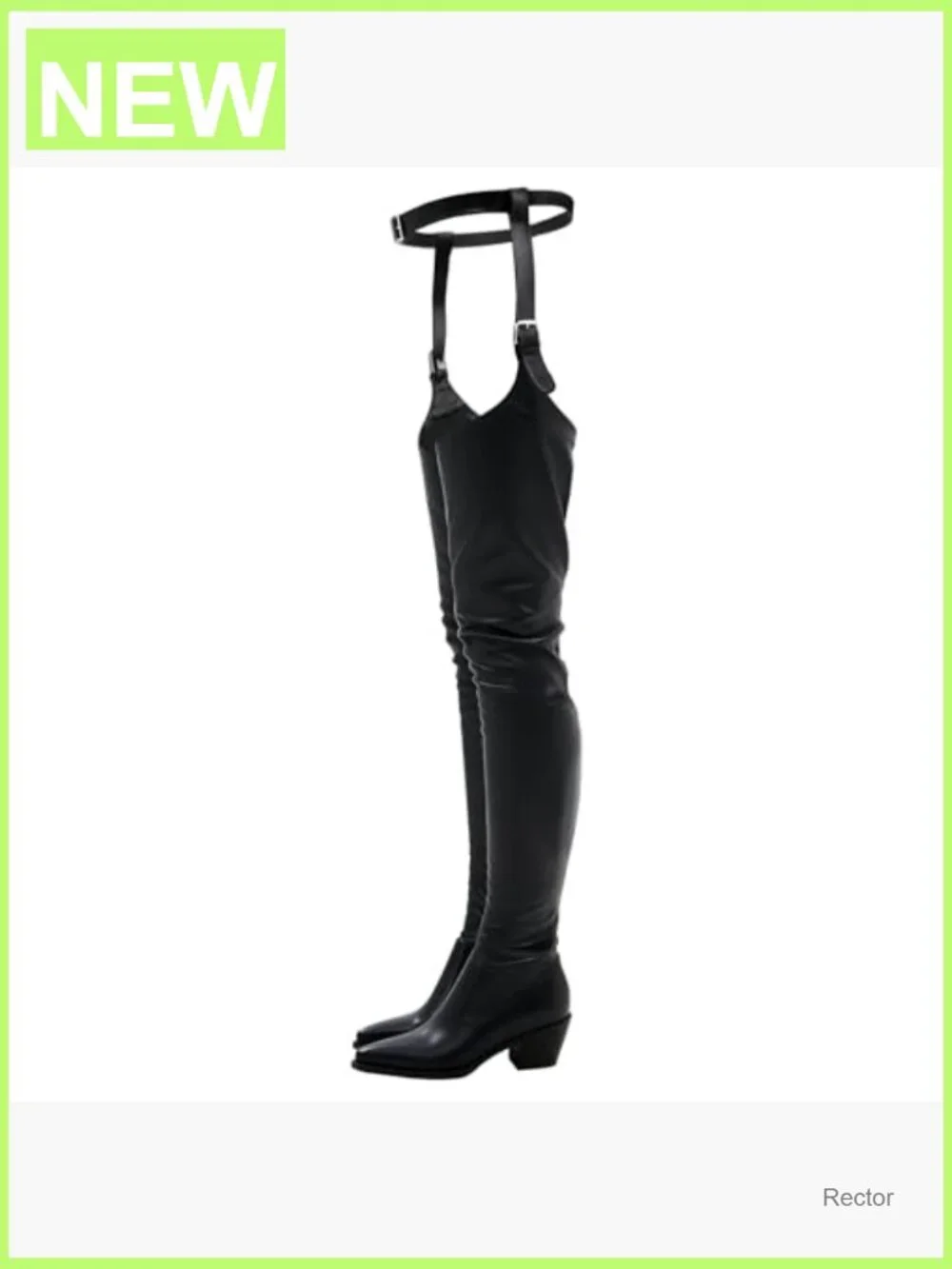Over the Knee Thigh High Boots Faux Suede Pointed Toe Chunky Heel Side Zip
